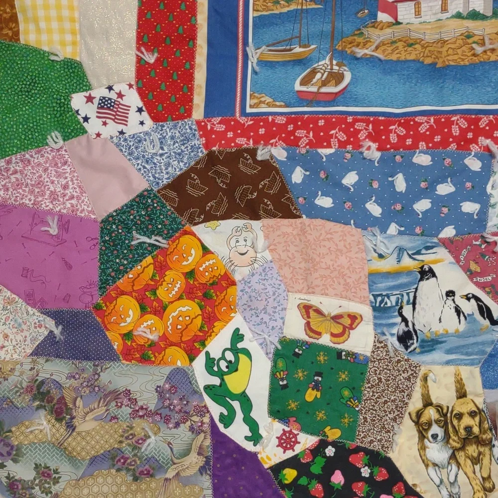 Handmade Crazy Quilt Blanket 42